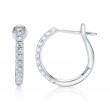0.26Ct 14K White Gold Diamond Hoop Earrings