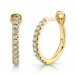 0.26Ct 14K Yellow Gold Diamond Hoop Earrings