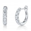 0.81Ct 14K White Gold Diamond Huggie Earrings
