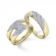 0.37Ct 14K Yellow Gold Diamond Trio Set Pave
