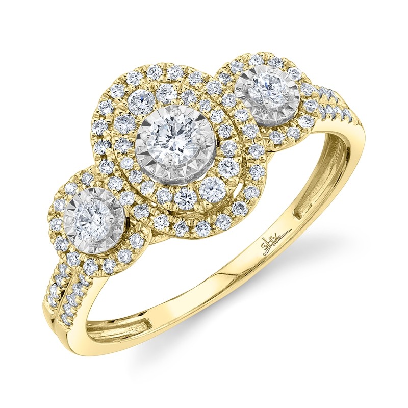 0.46Ct 14K Yellow Gold Round Diamond Engagement Ring