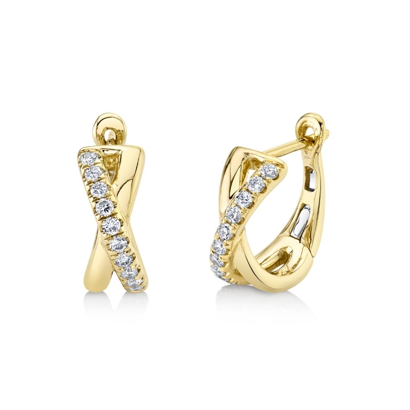 Shy Creation Diamond Huggie Earrings