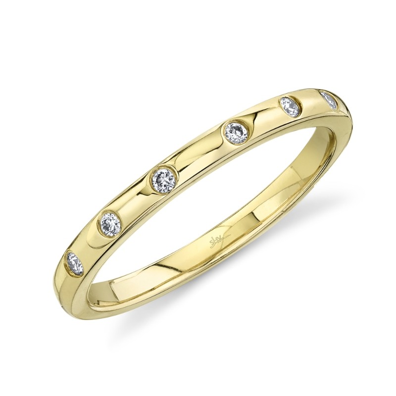 0.07Ct 14K Yellow Gold Diamond Lady's Band