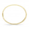 1.70Ct 14K Yellow Gold Diamond Baguette Bangle