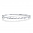 1.30Ct 14K White Gold Diamond Bangle