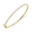 1.30Ct 14K Yellow Gold Diamond Bangle