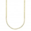 3.01Ct 14K Yellow Gold Diamond Baguette Bezel Tennis Necklace