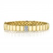 0.15Ct 14K Yellow Gold Diamond Bangle