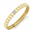 0.15Ct 14K Yellow Gold Diamond Bangle