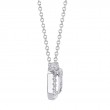 0.41Ct 14K White Gold Diamond Baguette Necklace
