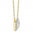 0.41Ct 14K Yellow Gold Diamond Baguette Necklace