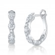 1.00Ct 14K White Gold Diamond Hoop Earrings