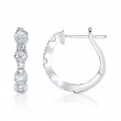 1.00Ct 14K White Gold Diamond Hoop Earrings