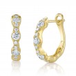 1.00Ct 14K Yellow Gold Diamond Hoop Earrings