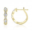 1.00Ct 14K Yellow Gold Diamond Hoop Earrings