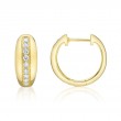 0.39Ct 14K Yellow Gold Diamond Hoop Earrings