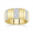 0.37Ct 14K Yellow Gold Diamond Ribbed Ring