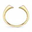 0.88Ct 14K Two Tone Yellow And White Gold Diamond Bangle