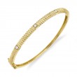 0.16Ct 14K Yellow Gold Diamond Bangle