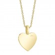 0.01Ct 14K Yellow Gold Diamond Ribbed Heart Necklace