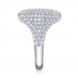 2.28Ct 14K White Gold Diamond Pave Signet Ring