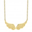 0.18Ct 14K Yellow Gold Diamond Angel Wings Necklace