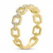 0.22Ct 14K Yellow Gold Diamond Link Ring Size 6