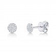 0.07ct 14k White Gold Diamond Pave Stud Earrings