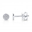 0.07ct 14k White Gold Diamond Pave Stud Earrings