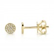 0.07ct 14k Yellow Gold Diamond Pave Stud Earrings