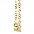 0.08ct 14k Yellow Gold Diamond Bar Necklace