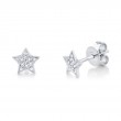 0.07Ct Diamond Star Stud Earrings