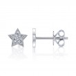 0.07Ct Diamond Star Stud Earrings