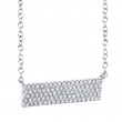 0.25ct 14k White Gold Diamond Pave Necklace