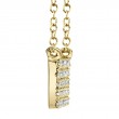 0.25Ct 14K Yellow Gold Diamond Pave Necklace