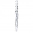 0.21Ct 14K White Gold Diamond Pave Heart Necklace