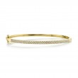 0.52Ct 14K Yellow Gold Diamond Pave Bangle