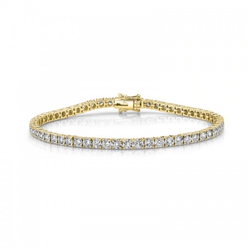 2.02Ct 14K Yellow Gold Diamond Tennis Bracelet