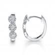 0.37Ct 14K White Gold Diamond Huggie Earrings