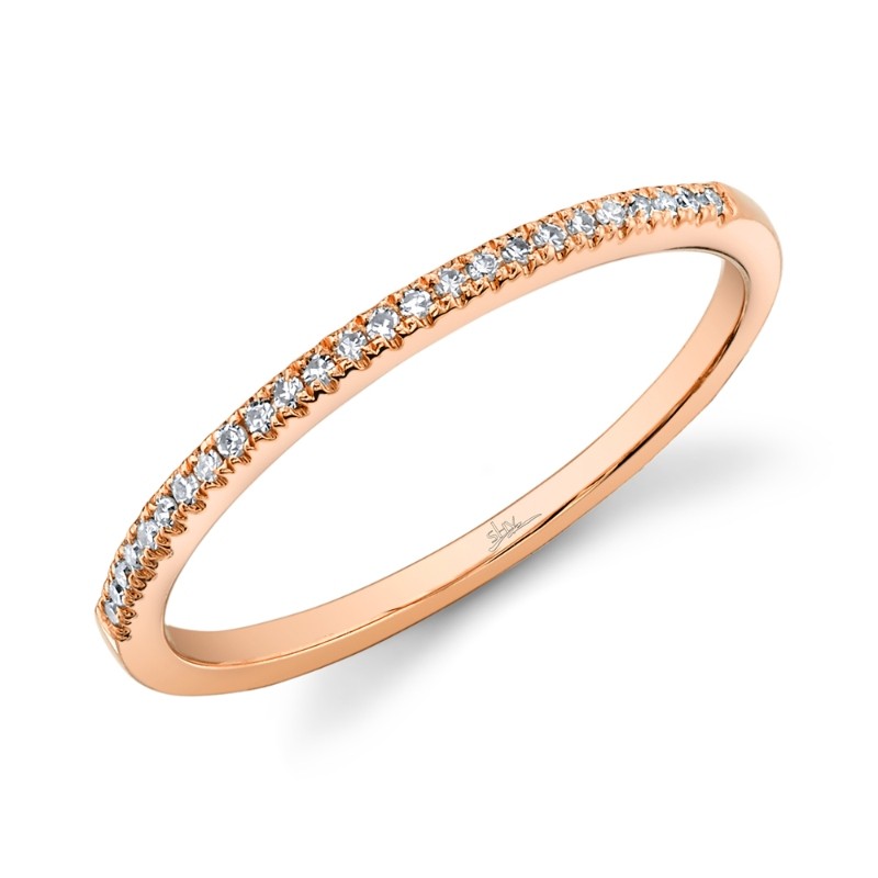 0.08Ct 14K Rose Gold Diamond Lady's Band