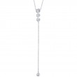 0.29Ct 14K White Gold Diamond Lariat Necklace
