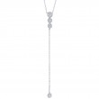 0.29Ct 14K White Gold Diamond Lariat Necklace