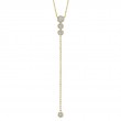 0.29Ct 14K Yellow Gold Diamond Lariat Necklace