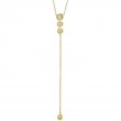 0.29Ct 14K Yellow Gold Diamond Lariat Necklace