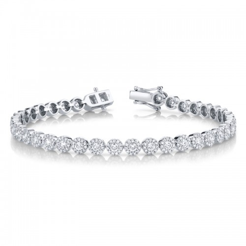 3.03ct 14k White Gold Diamond Lady's Bracelet