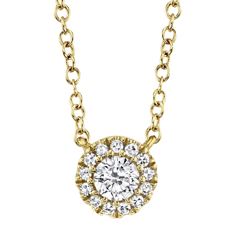 0.14Ct 14K Yellow Gold Diamond Necklace