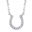 0.06Ct Diamond Horseshoe Necklace