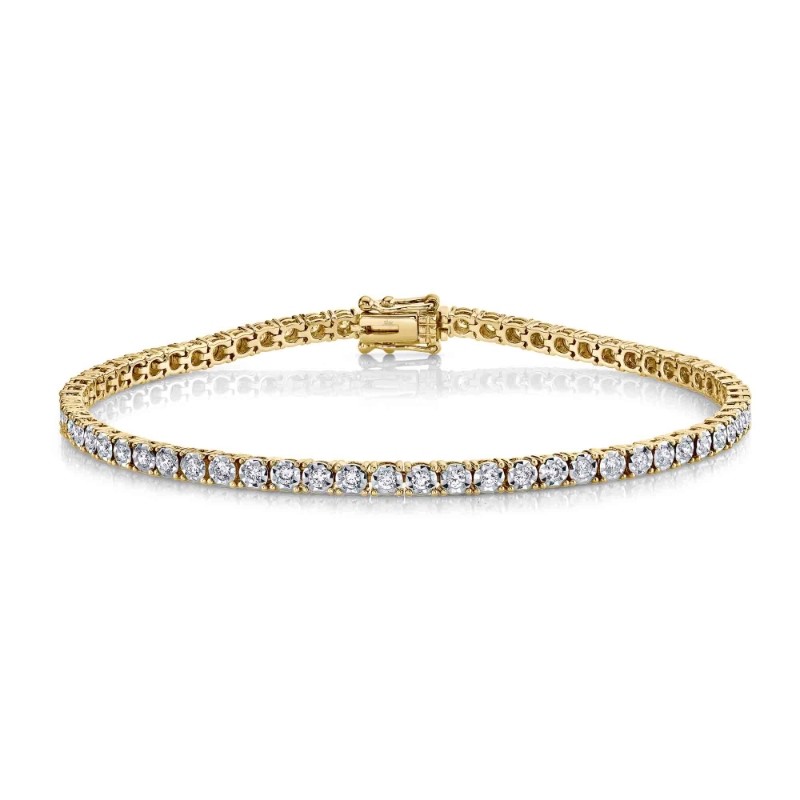 1.00Ct 14K Yellow Gold Diamond Tennis Bracelet