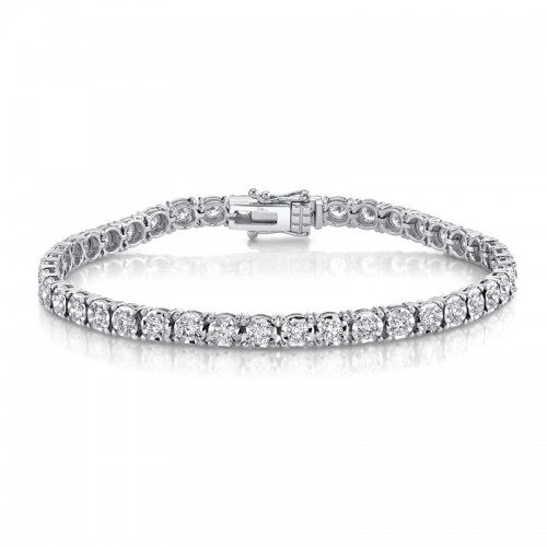 3.00Ct 14K White Gold Diamond Tennis Bracelet