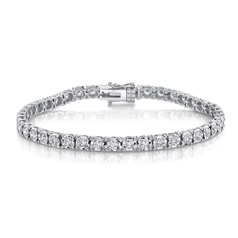 3.00Ct 14K White Gold Diamond Tennis Bracelet